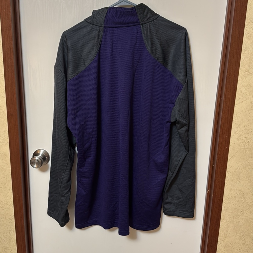 KA- Knights Apparel LSU Men's Purple and Gray Quarter-Zip Sweater Size XL - Picture 3 of 5